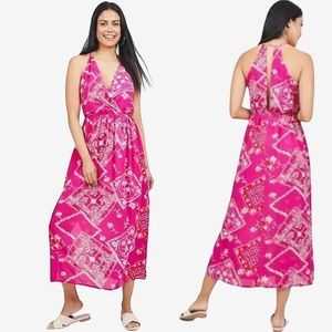 OCTAVIA Pink Open Back Boho Maxi Dress - Size M